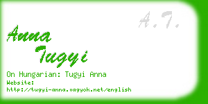 anna tugyi business card